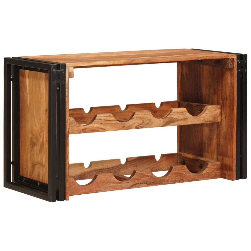 Portabottiglie Marrone 80 x 45 x 33 cm Legno di Acacia Massello CFW7287807