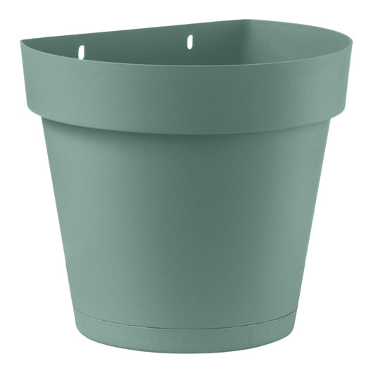 VASO GERLA in plastica CLEO VARI COLORI vaso a muro diam. 25 cm per esterno VECA Color: TERRA LAGUNA