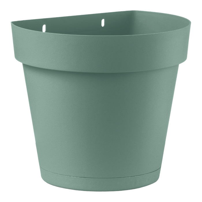 VASO GERLA in plastica CLEO VARI COLORI vaso a muro diam. 25 cm per esterno VECA Color: TERRA LAGUNA
