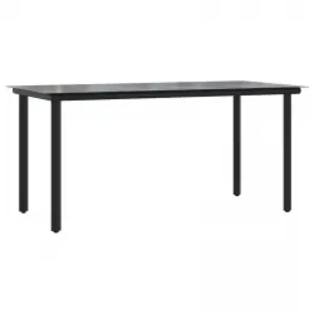 Set da Pranzo da Giardino 5pz con Cuscini Polyrattan Vetro 3334607