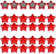 Magnetismo per lavagne magnetiche, 30 magneti per frigoriferi, minimagnetismi, piccoli magneti per lavagne bianche, forte attrito, magneti per lavagna, per lavagne e tabelloni, cucina (stelle, rosso)