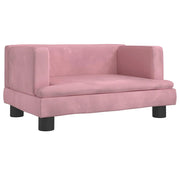 Cuccia per cani a forma di cesto comoda 60 x 40 x 30 cm in velluto rosa 02_0042730