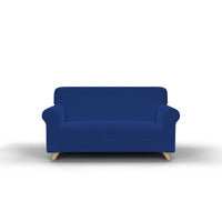 Copridivano Elasticizzato in Tessuto Blu Elettrico 1 Posto