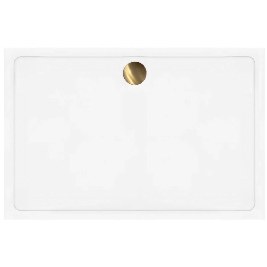 Piatto Doccia Acrilico Rea Savoy White 80x100 Copertura oro spazzolato