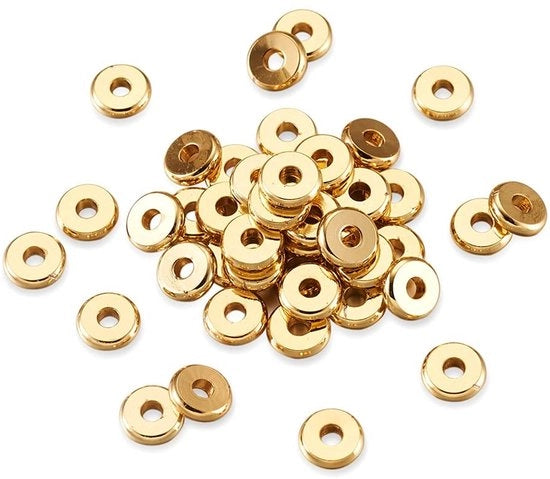 Accessori in acciaio inossidabile con spacer in oro 6mm per creare gioielli