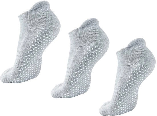 Calze Antiscivolo per Uomo/Donna - Esercizio Yoga/Pilates - 3 Paia - Taglia UK 5.5-9 - Grip Antiscivolo