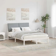 Struttura del Letto Bianco e grigio chiaro 140 x 190 cm
