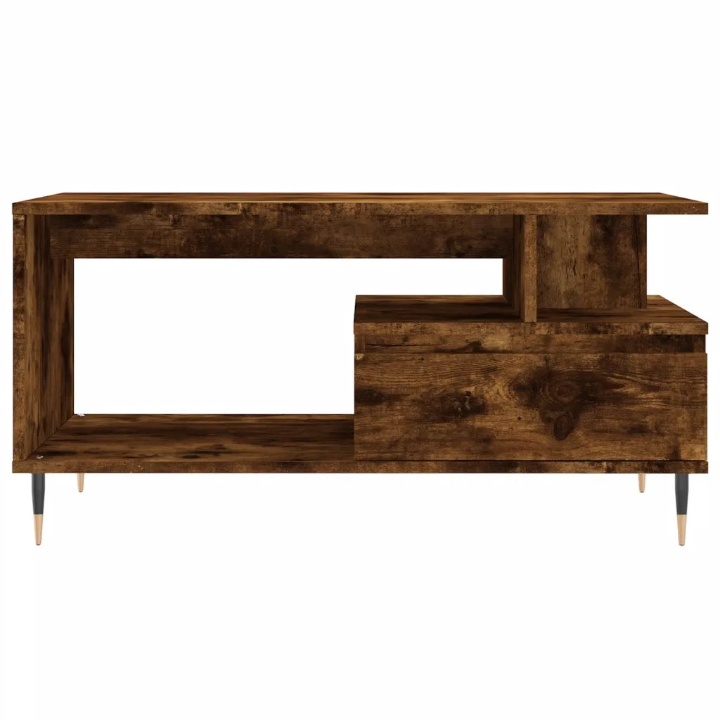 Tavolino da salotto | Tavolino da caff¨¨ | Tavolino da Soggiorno Rovere Fumo 90x49x45 cm Legno Multistrato