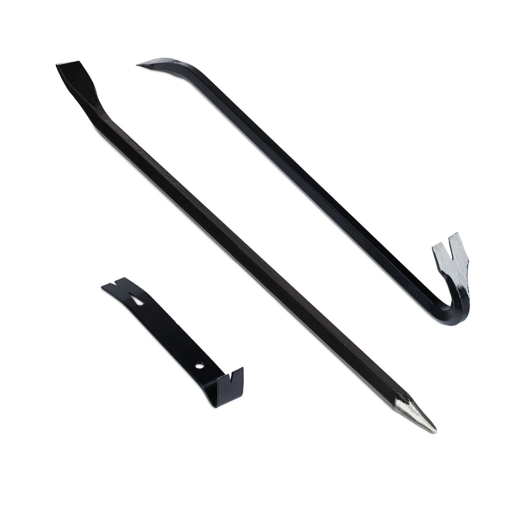 Set di 3 utensili di smontaggio versatili in acciaio 30 x 10 x 5 cm per ristrutturazione e demolizione finitura nera 13_0017298