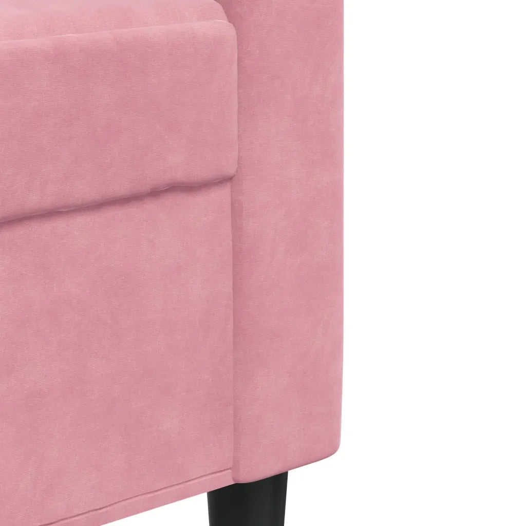 Divano a 3 Posti rosa 210 cm in Velluto