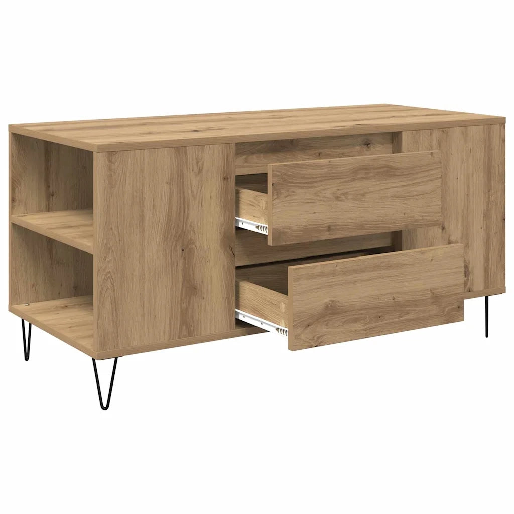 Tavolino da Salotto-Tavolino da soggiorno-Tavolo Rovere artigianale 102 x 44,5 x 50 cm 956466