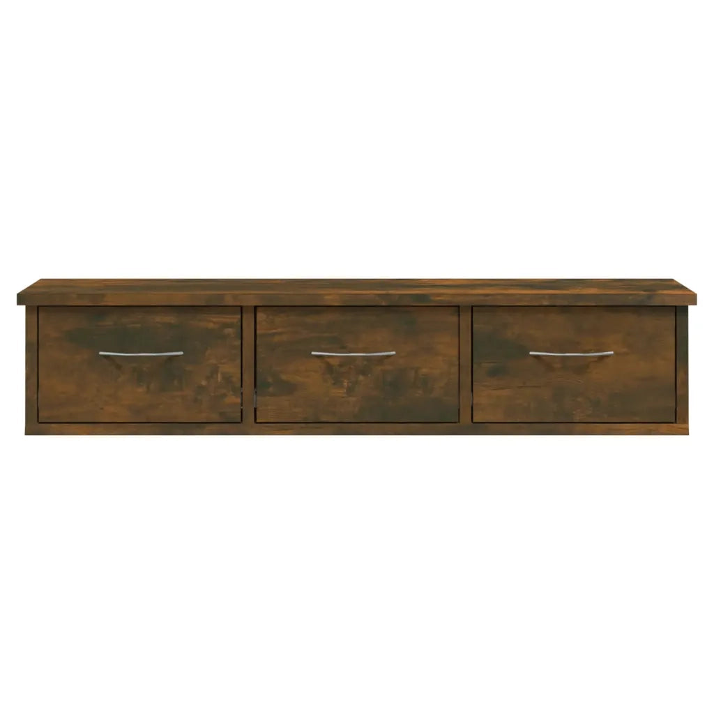 Mobile a Parete Rovere Fumo 88x26x18,5 cm in Legno Multistrato 815081
