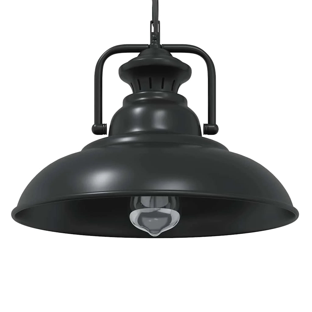 Lampada a sospensione vintage in metallo nero Ø 31 cm per cucina soggiorno camera da letto design elegante e accattivante 02_0058023
