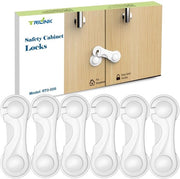 Impianti di sicurezza per bambini 6 pezzi, sloti di sicurezza per bambini, dispositivi di babyproofing, sloti per armadi e frigoriferi per bambini, adesivo forte senza perforazione, prodotto sostenibile