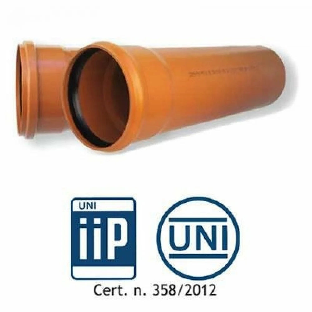 Tubo pvc fognatura uni en1401 sn4 mt.3 d. 200