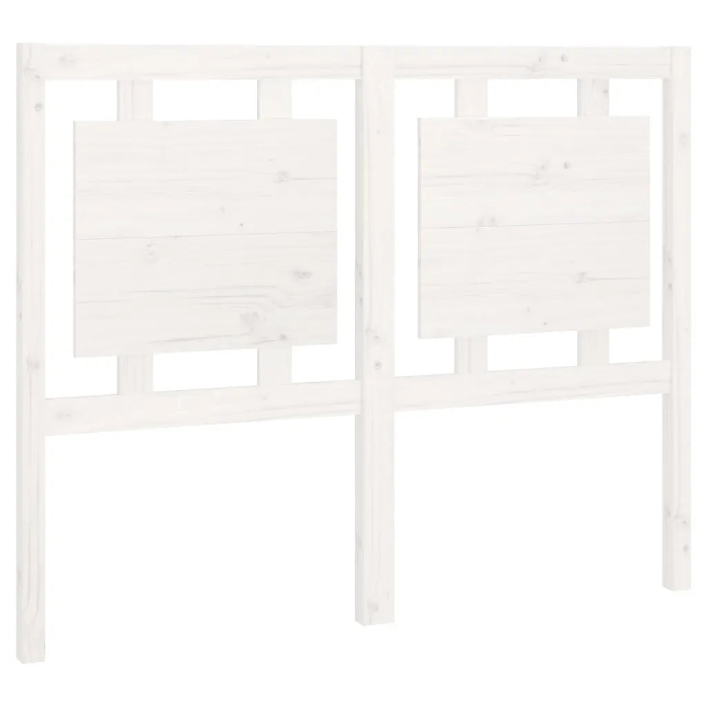 Testiera per Letto Bianca 125,5x4x100 cm Legno Massello di Pino 817931