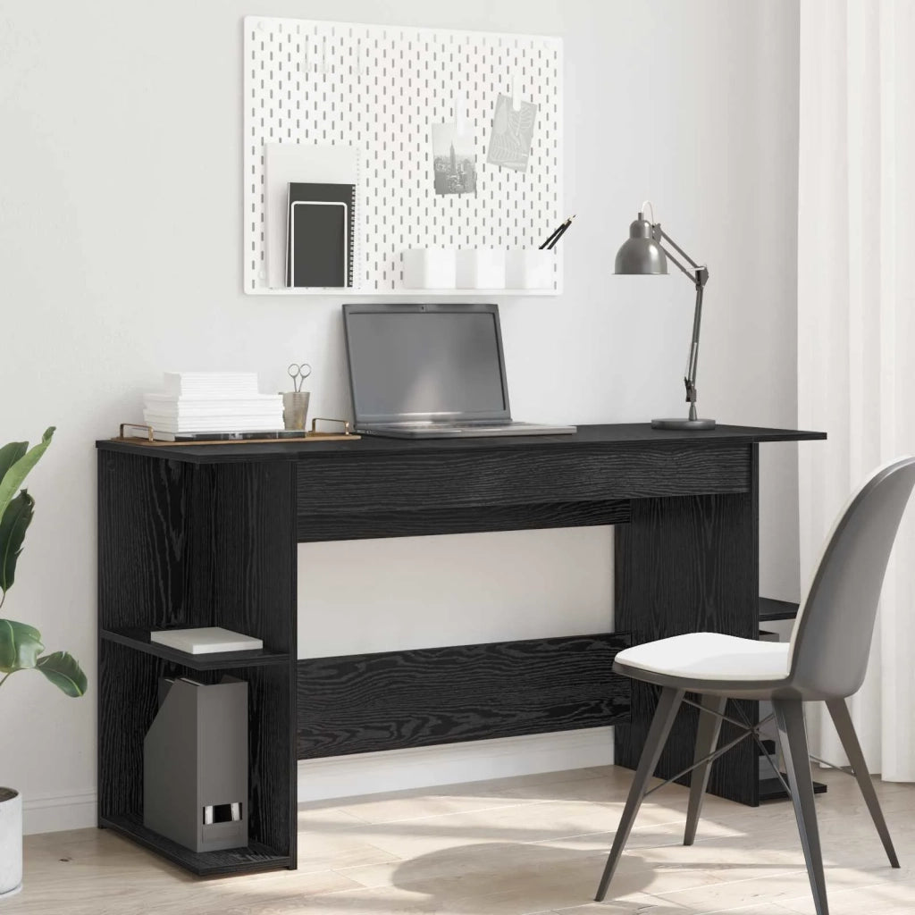 Scrivania Rovere nero 140 x 50 x 75 cm Legno multistrato