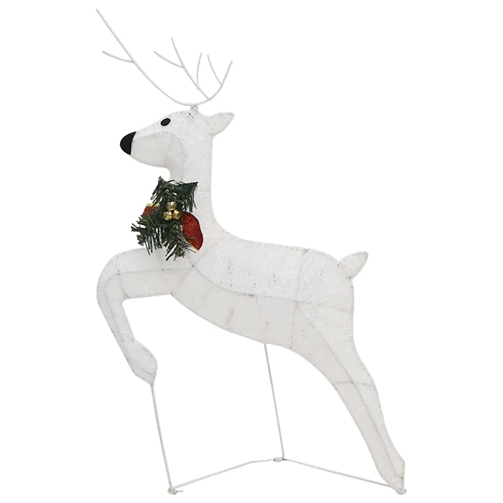 Renne e Slitta di Natale Decorazione Esterni 60 LED Bianco cod mxl 52555