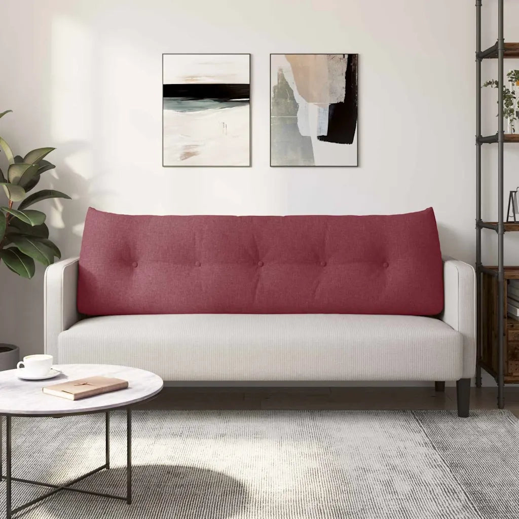 Cuscino per Schiena Rosso Vino 160 x 24 x 50 cm Tessuto