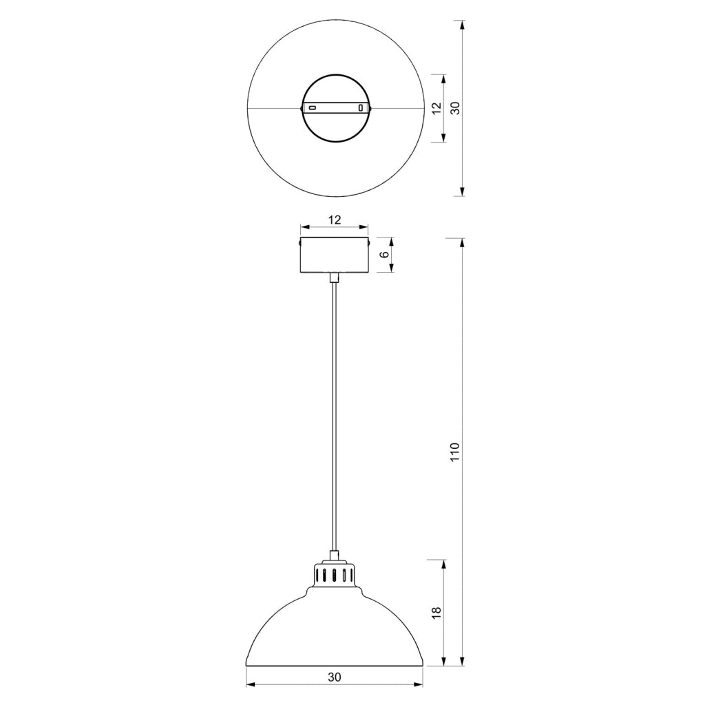 Lampada sospesa Sven 1xE27 bordeaux Ø30 cm Luminex