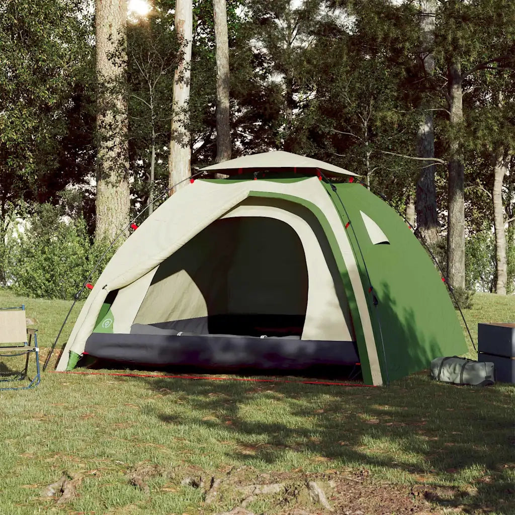 Tenda a Cupola da Campeggio 4 Persone-Tenda per Escursionismo Verde a Rilascio Rapido 474316