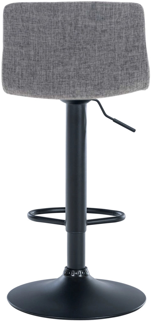 Sgabello HOVER in tessuto grigio chiaro,Metallo nero opaco