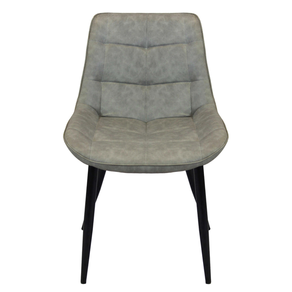 Poltrona per Sala da Pranzo in Ecopelle Metallo cm 44x50x83 - WINNY