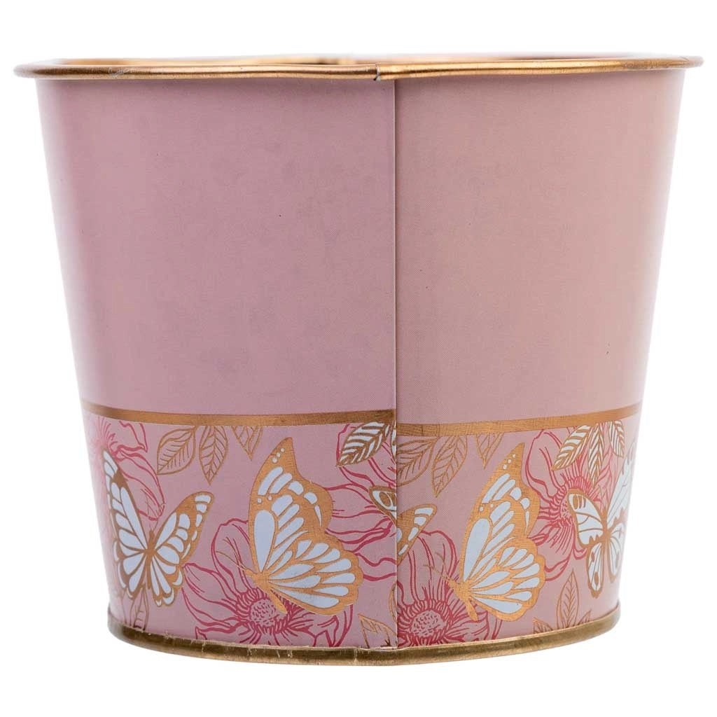 Cestino in metallo rosa 19,5x11,5x9 B16,5x8,5