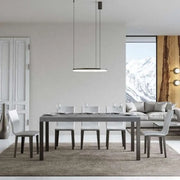 Tavolo allungabile 200/460x90 cm Everyday colore cemento gambe antracite