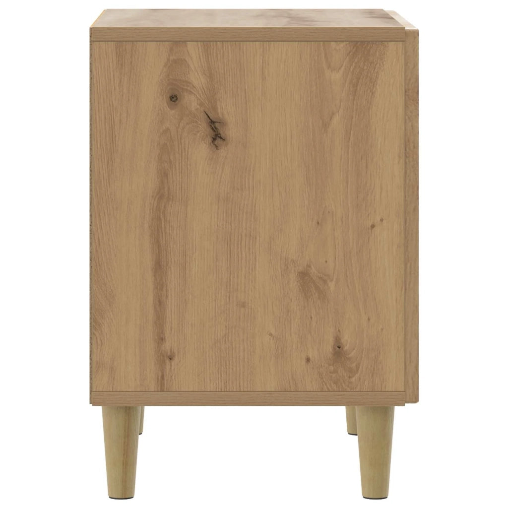 Comodino | Armadio da Notte | Mobiletto da notte Rovere Artigianale 43 x 34,5 x 50 cm