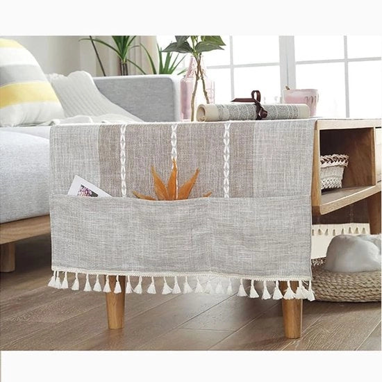 Tavolo Coprente - Resistenze ai Macchiamenti - Forma Quadrata - Cotone/Lino - 60 x 160 cm - Sostenibile - Lavabile - Tavola Coprente