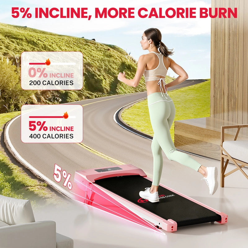 TAPIS ROULANT WALKING PAD PER CASA TAPIS ROULANT SOTTO SCRIVANIA CON DISPLAY LED ROSA