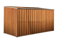 Casetta Box da Giardino in Lamiera di Acciaio Porta Utensili 345x186x192 cm Enaudi Legno