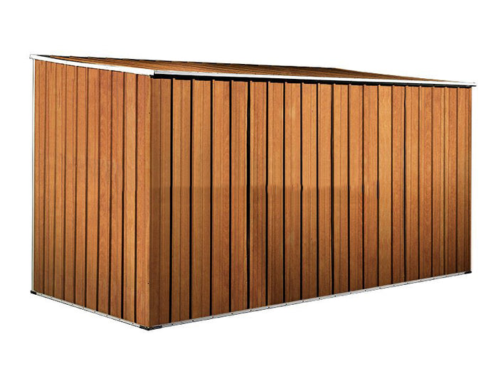 Casetta Box da Giardino in Lamiera di Acciaio Porta Utensili 345x186x192 cm Enaudi Legno