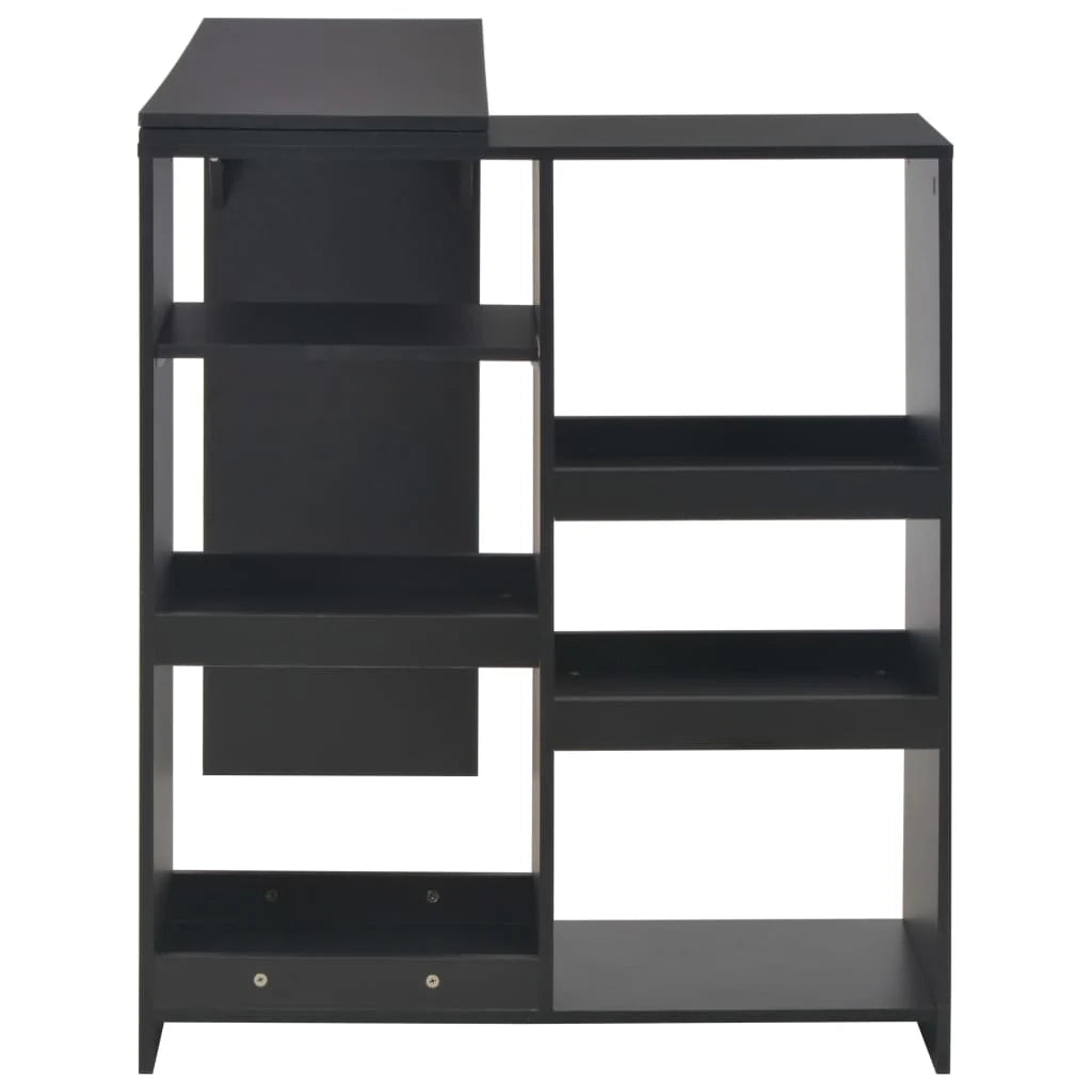 Tavolo alto da bar/bistrot con ripiano rimovibile nero 138 cm 0902049