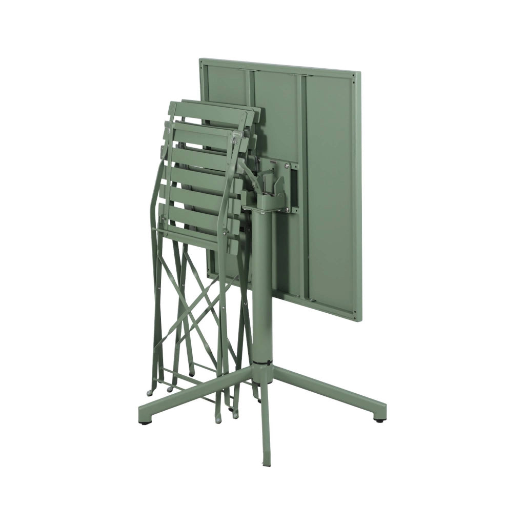 Set tavolo da giardino bistrot pieghevole in metallo con 2 sedie,