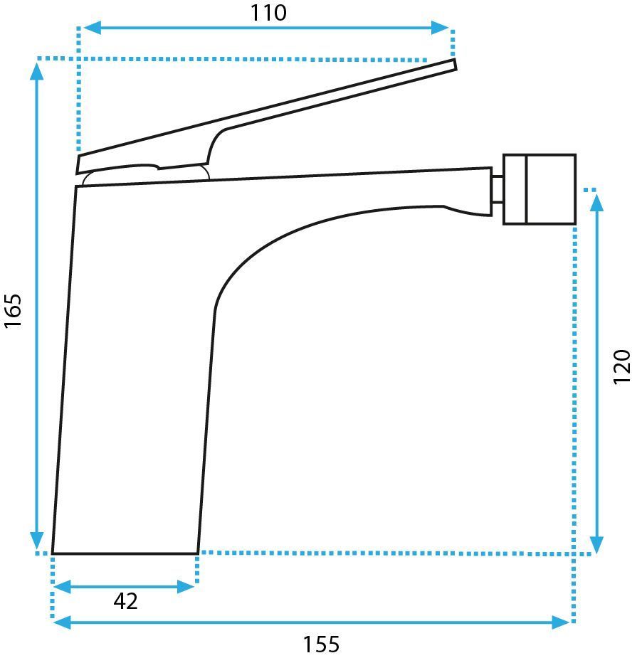 Rubinetto Bidet Rea Avalon Black