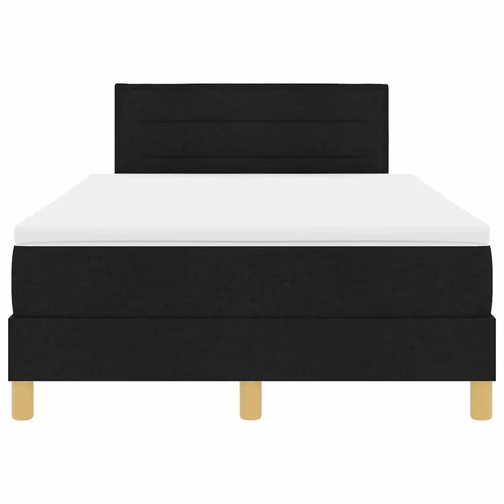 Letto a Sorgente LED con strisce LED Nero 120 x 190 cm Tessuto 3342347