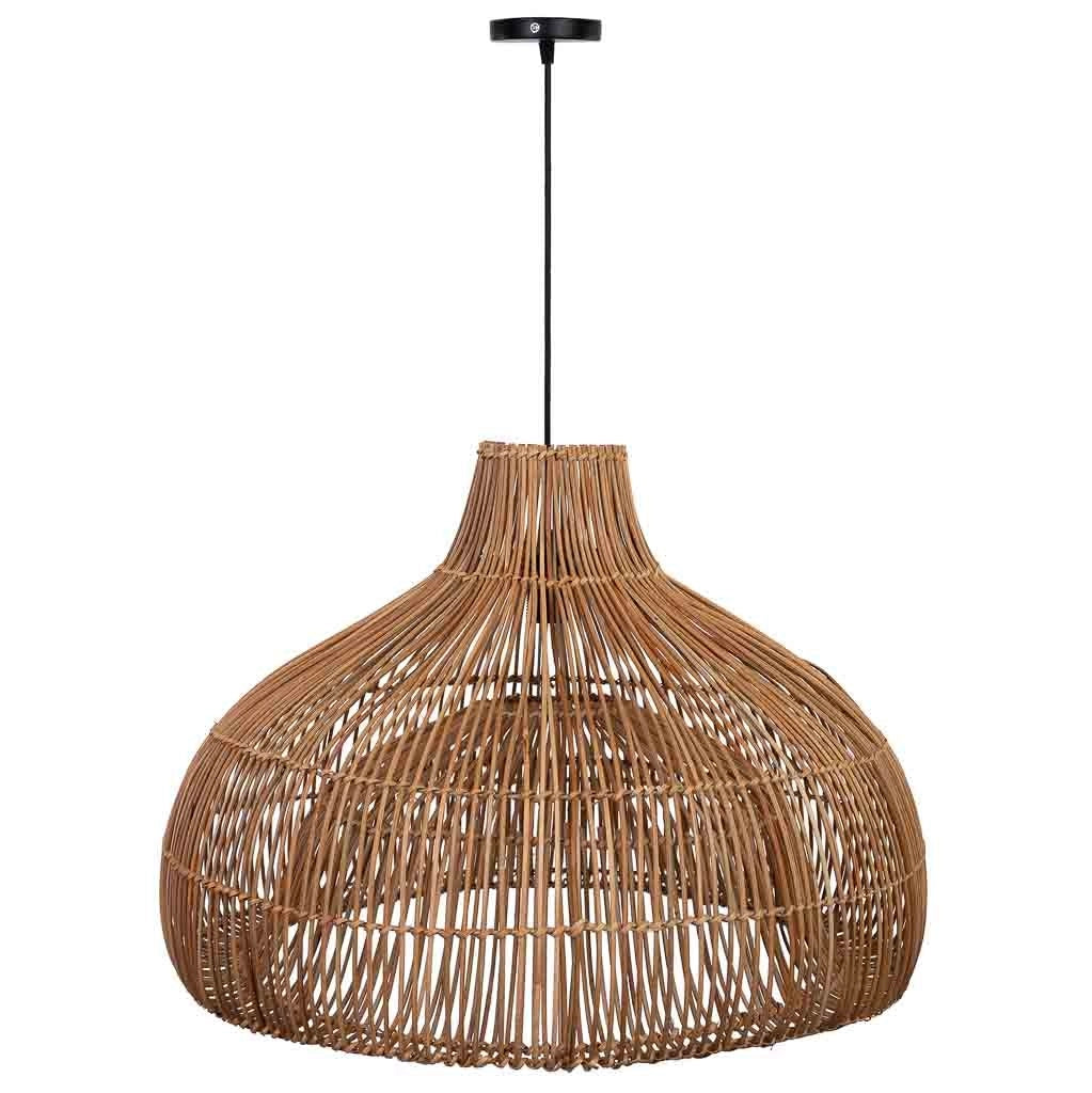 Lampada da soffitto in rattan marrone D66,5x47h cm