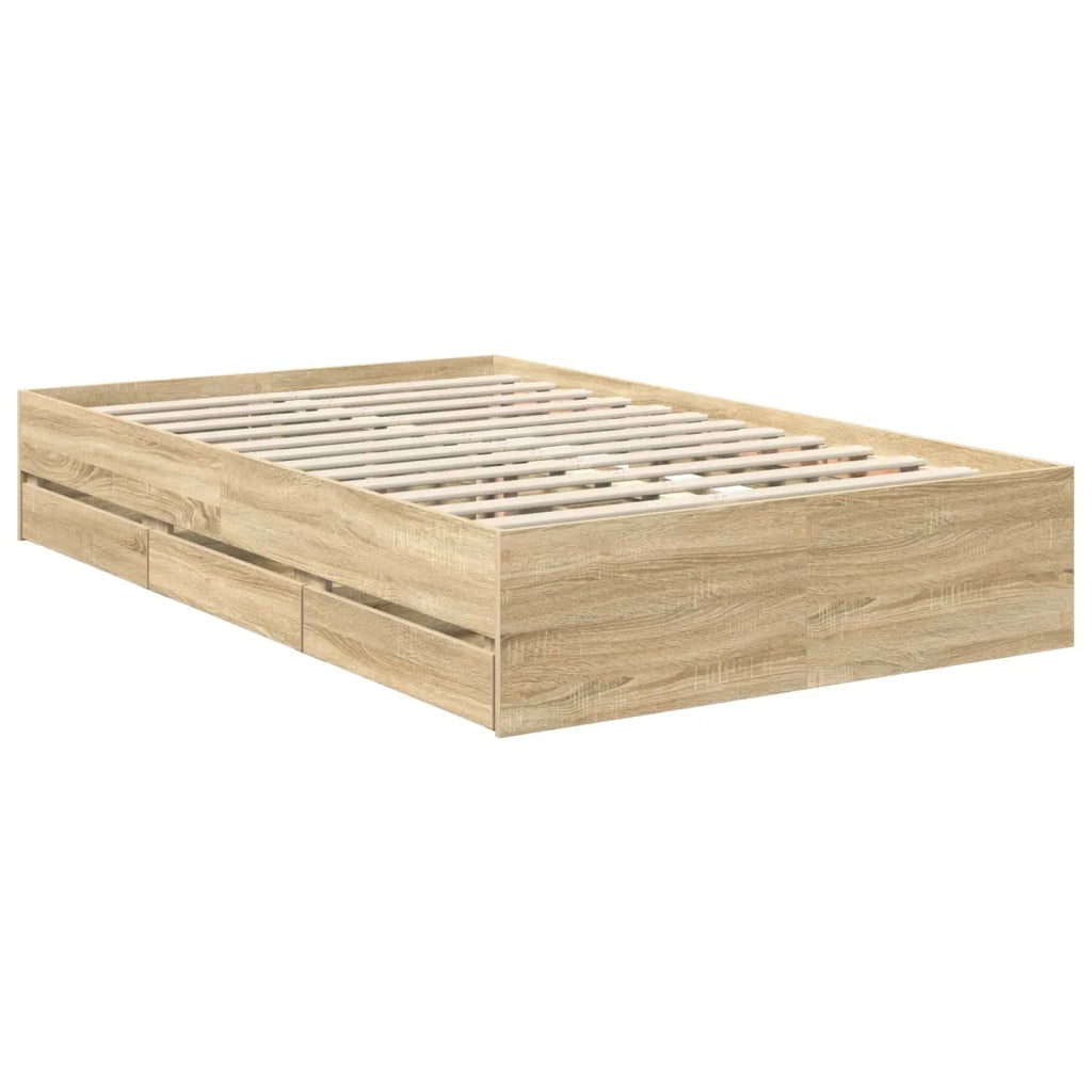 Struttura del letto con cassetto Rovere Sonoma 120 x 200 cm 3411515