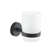 Portaspazzolini da muro in acciaio inox e Cromall 2310 Gedy serie EROS Nero Matt