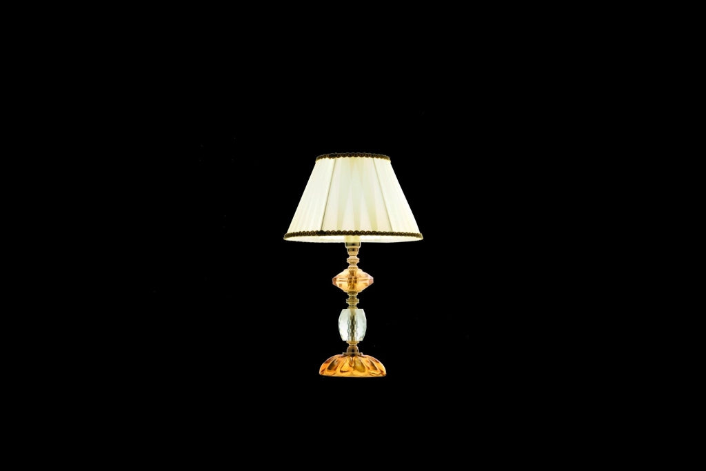 LUME/P PATRICIA 1 LUCE TRASPARENTE AMBRA ATTACCO E14 D.25CM
