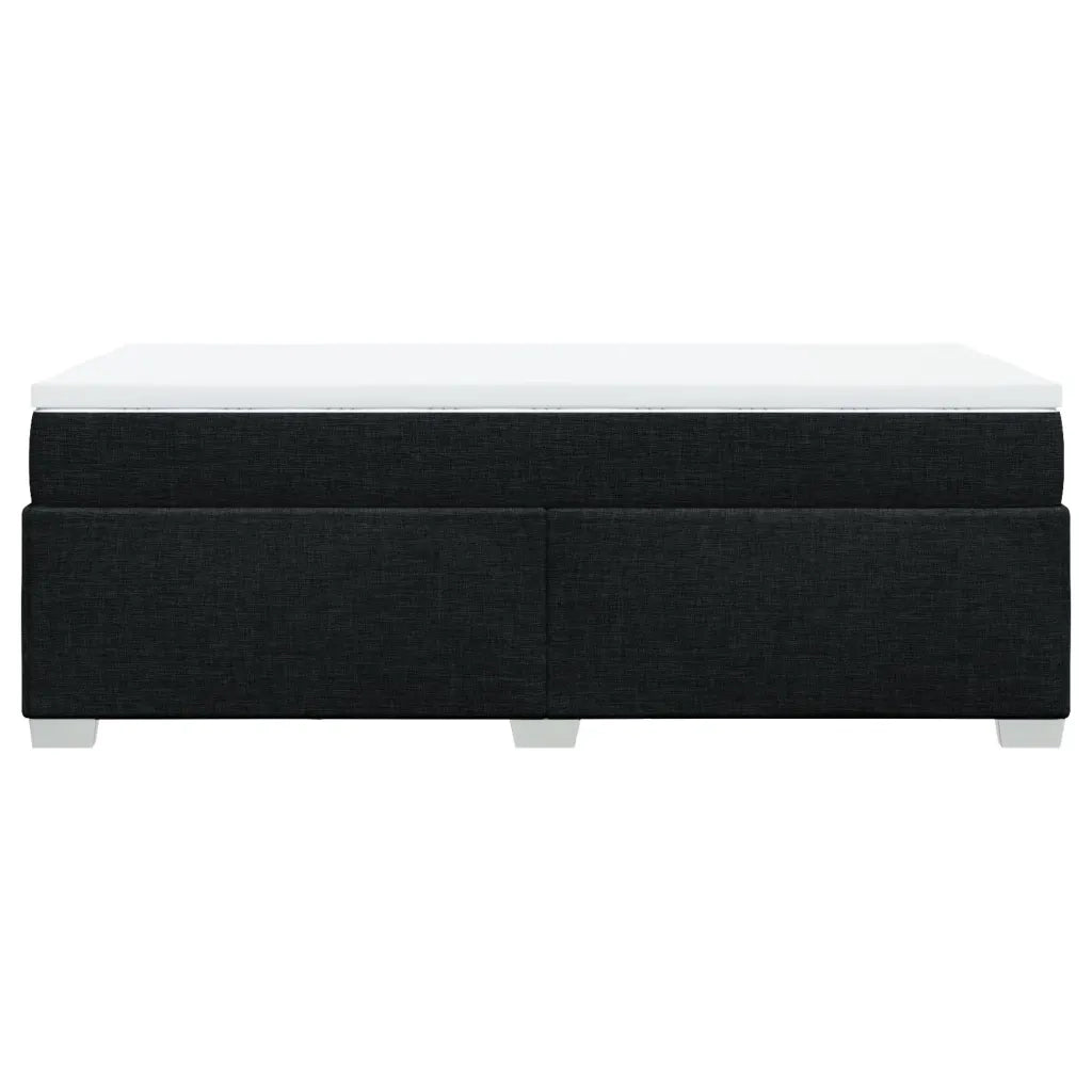 Giroletto a Molle con Materasso Nero 90x190 cm in Tessuto