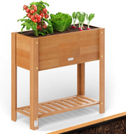 ® Aiuola Rialzata 68x30x75cm in Acacia Certificata FSC® a 2 Livelli Orto Urbano in Cassetta Fioriera Giardinaggio Balcone
