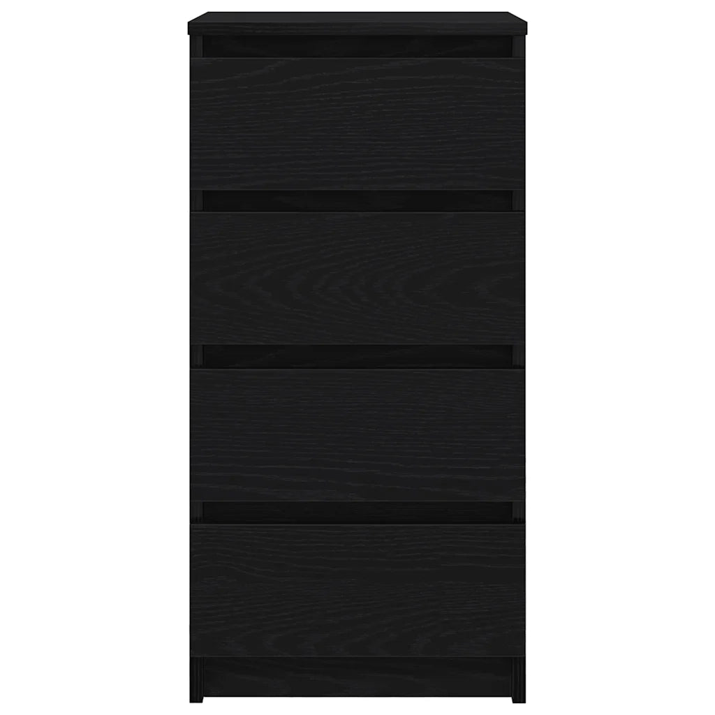 Credenza-Buffet-Armadio da cucina Rovere Nero 37,5x35x76 cm in Legno Multistrato 618525