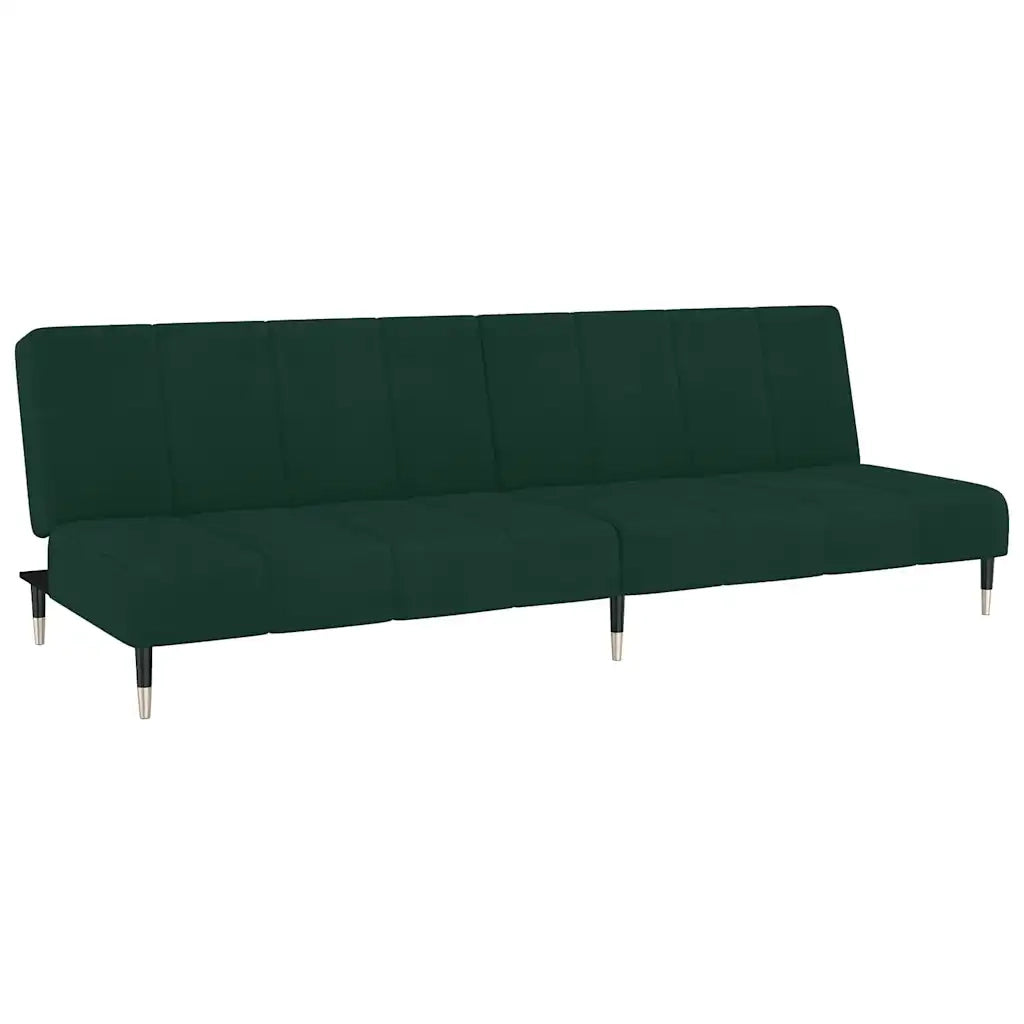 Divano Letto a 2 Posti Verde Scuro in Vellutocod mxl 87979