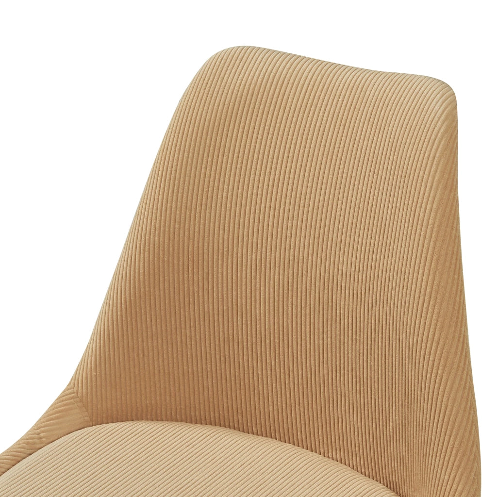 Set di 4 sedie da pranzo 82 x 49 x 54 cm design moderno robuste velluto a coste giallo senape 03_0009826