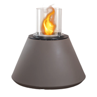 Camino a Bioetanolo Braciere da Pavimento Ø60xh56 cm per Interno ed Esterno Stromboli Tortora