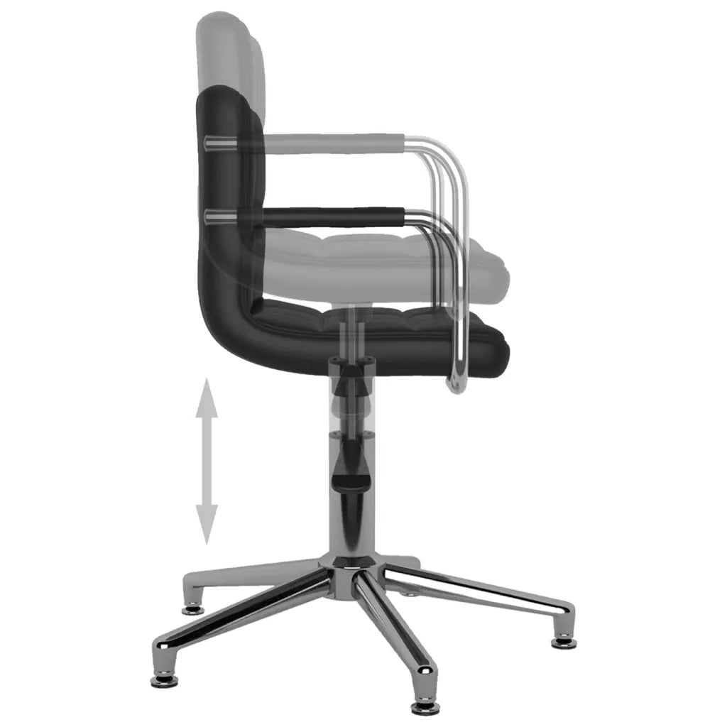 Sedie da Pranzo Girevoli 4 pz Nere in Similpelle cod mxl 56980