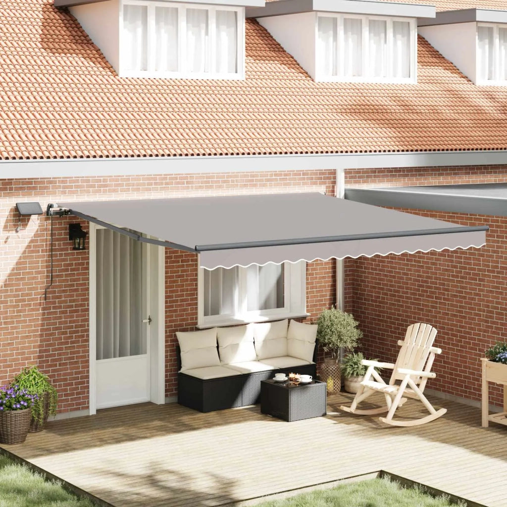 Tenda Retrattile Grigio chiaro 400 ×350 cm Tessuto 3330804